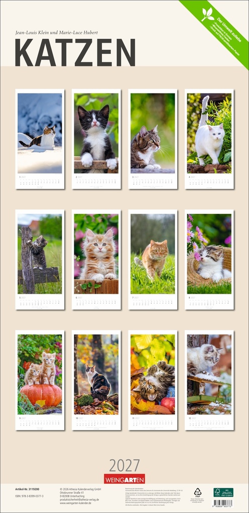 Weitere Ansicht: Katzen Kalender 2027