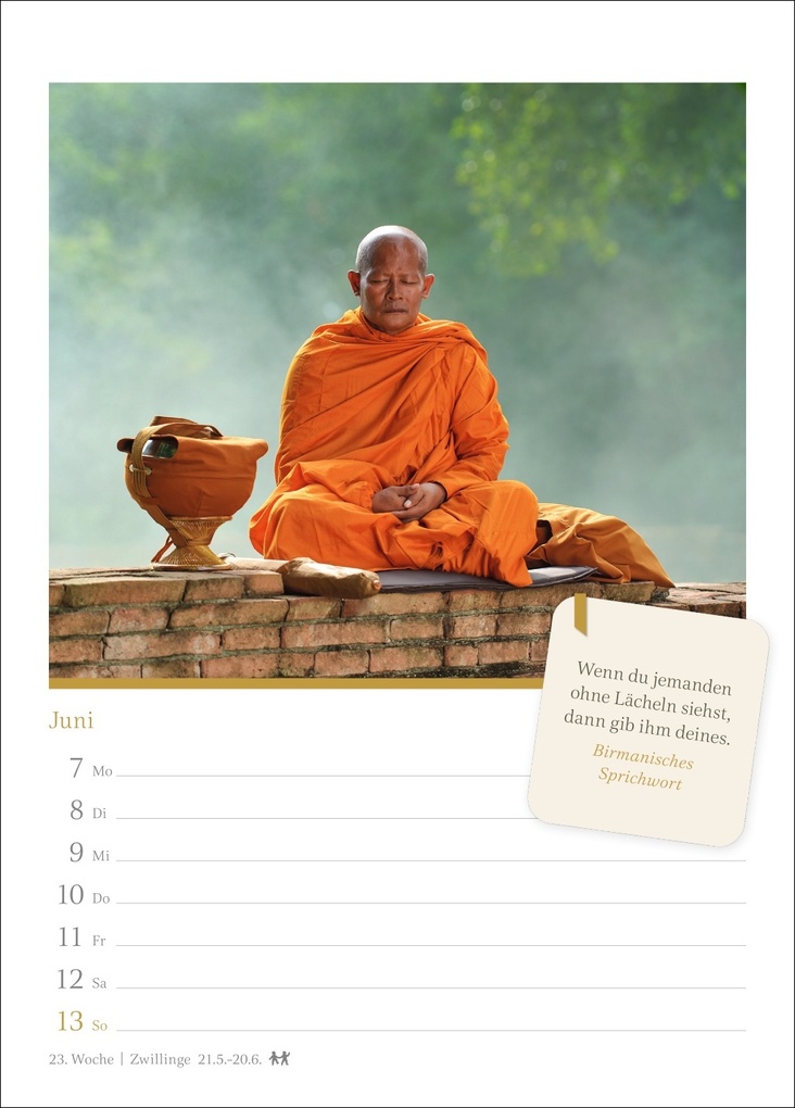 Weitere Ansicht: Momente der Achtsamkeit Wochenkalender 2027 - Wochenkalender mit Zitaten