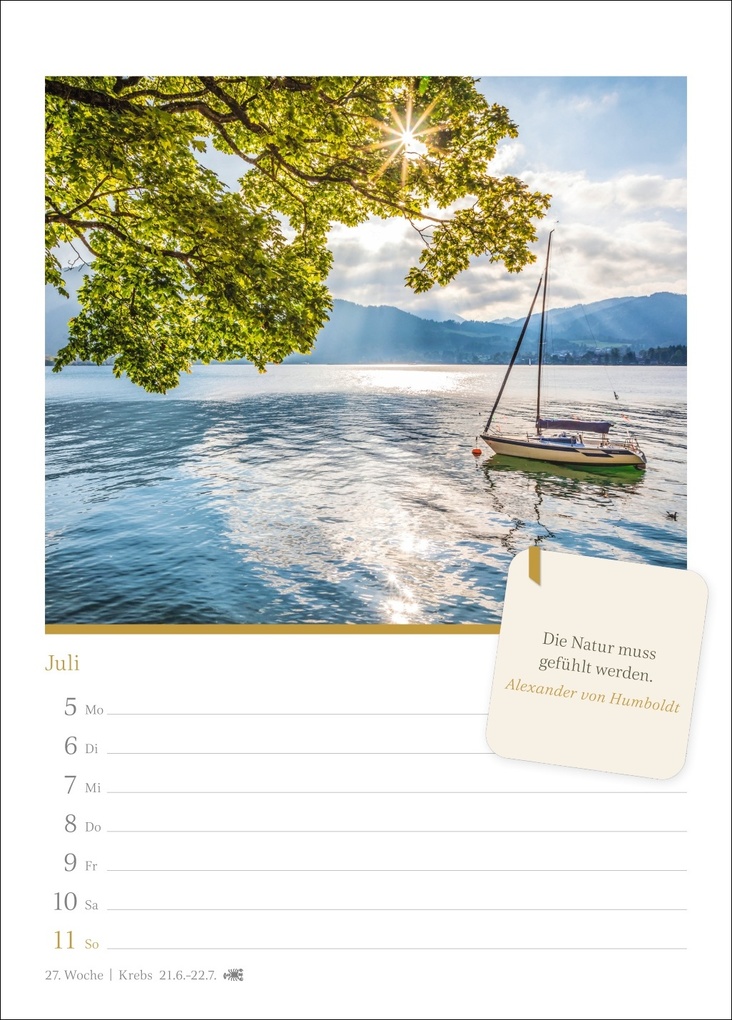 Weitere Ansicht: Momente der Achtsamkeit Wochenkalender 2027 - Wochenkalender mit Zitaten