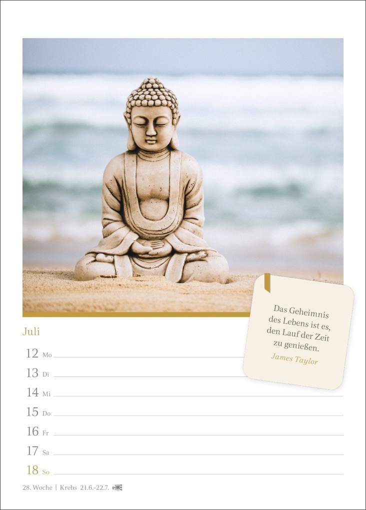 Weitere Ansicht: Momente der Achtsamkeit Wochenkalender 2027 - Wochenkalender mit Zitaten