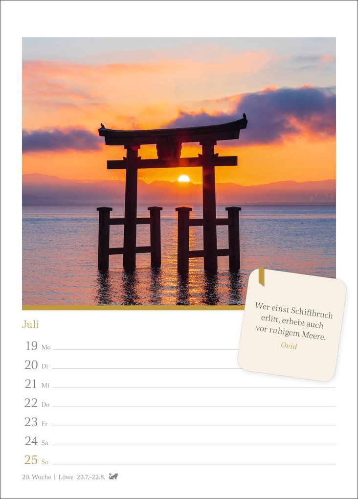 Weitere Ansicht: Momente der Achtsamkeit Wochenkalender 2027 - Wochenkalender mit Zitaten