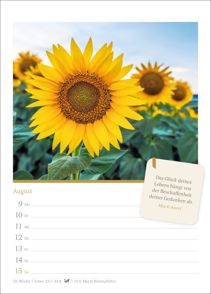 Weitere Ansicht: Momente der Achtsamkeit Wochenkalender 2027 - Wochenkalender mit Zitaten