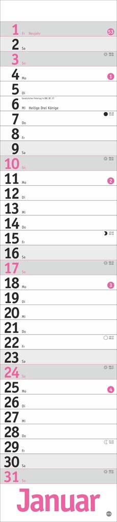 Weitere Ansicht: Langplaner, pink 2027