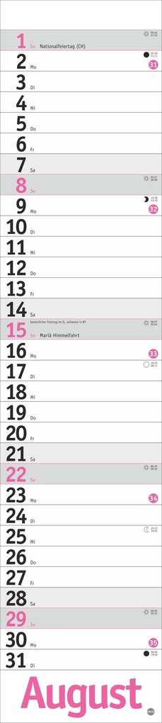 Weitere Ansicht: Langplaner, pink 2027