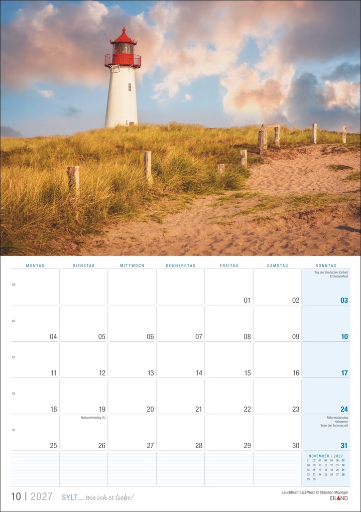 Weitere Ansicht: Sylt ... wie ich es liebe Kalender 2027