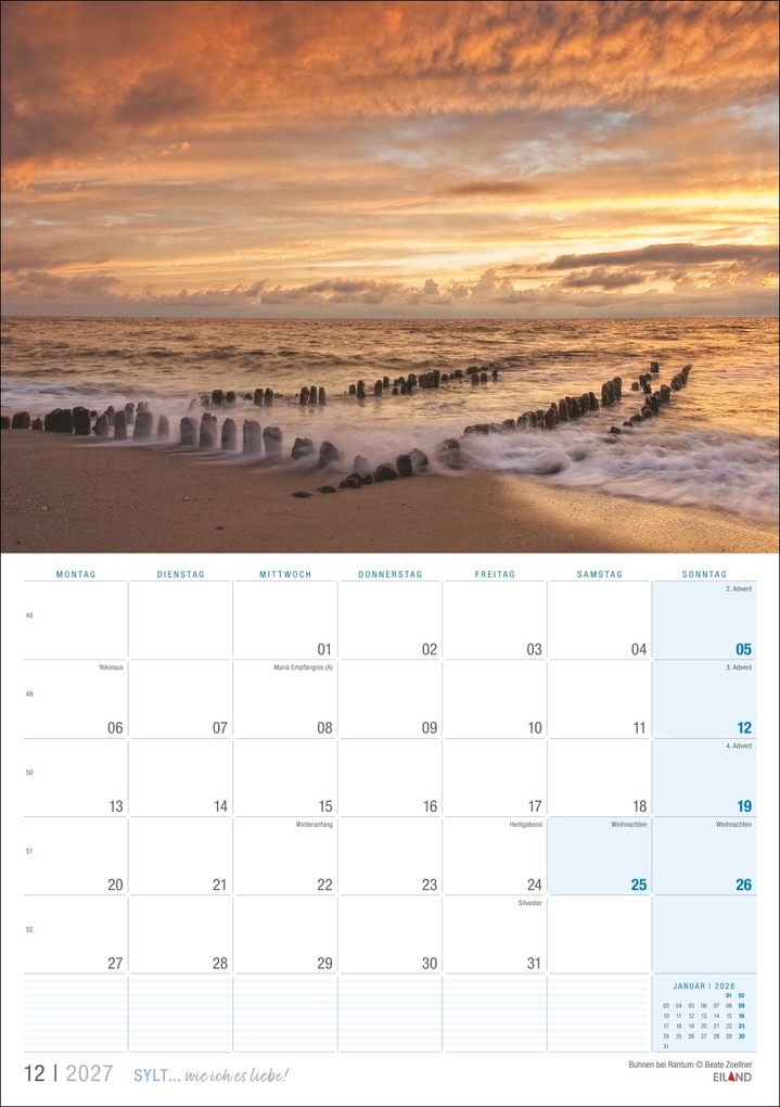 Weitere Ansicht: Sylt ... wie ich es liebe Kalender 2027