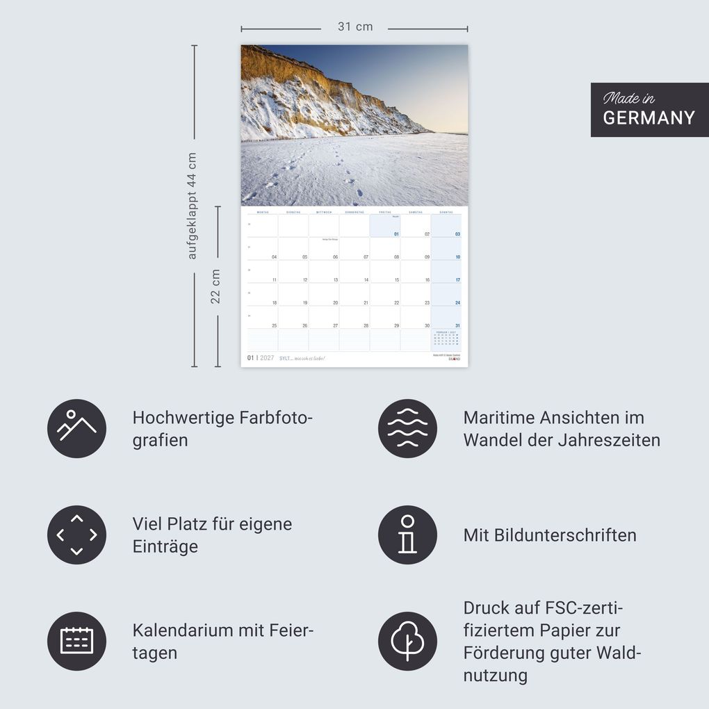 Weitere Ansicht: Sylt ... wie ich es liebe Kalender 2027