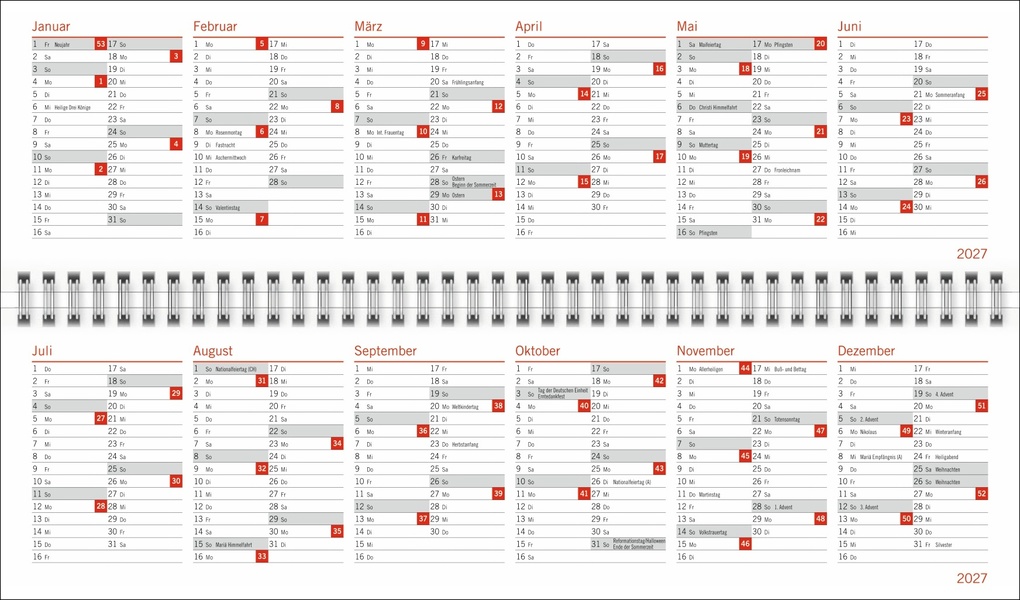 Weitere Ansicht: Helme Heine: Wochenquerplaner 2027 | Helme Heine