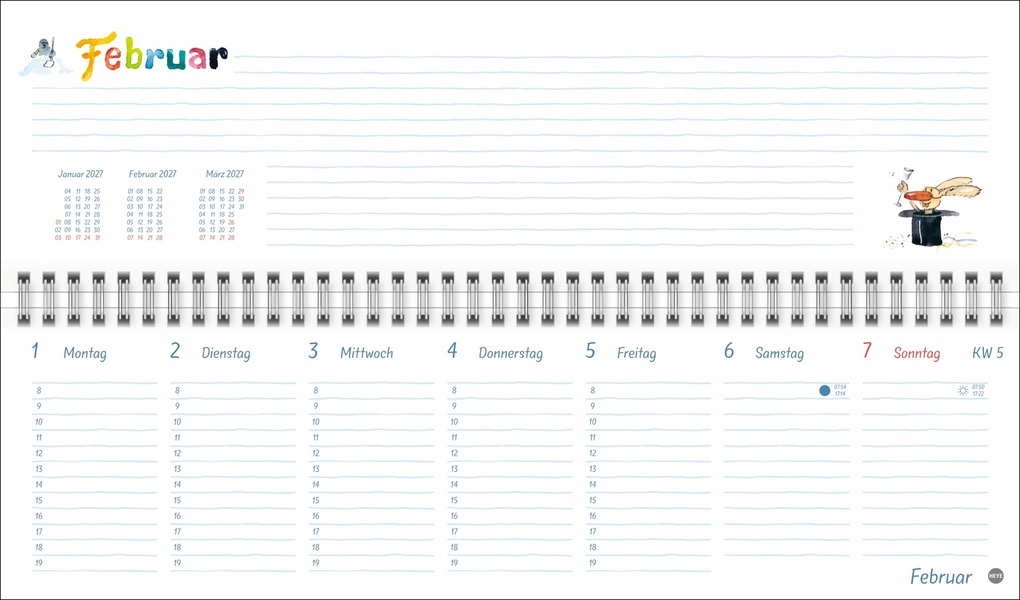 Weitere Ansicht: Helme Heine: Wochenquerplaner 2027 | Helme Heine