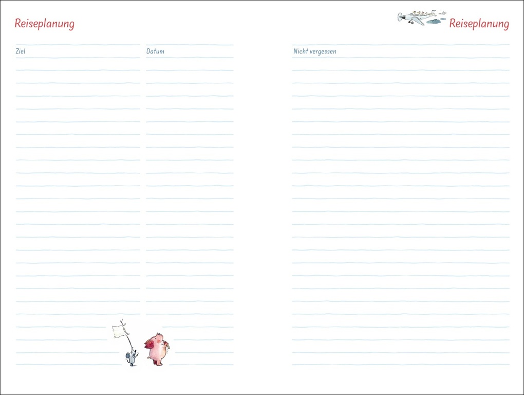 Weitere Ansicht: Helme Heine: Familienplaner-Buch A6 2027 | Helme Heine