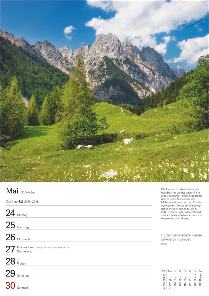Weitere Ansicht: Berge Wochenplaner 2027 - 53 faszinierende Fotografien | Ulrike Issel