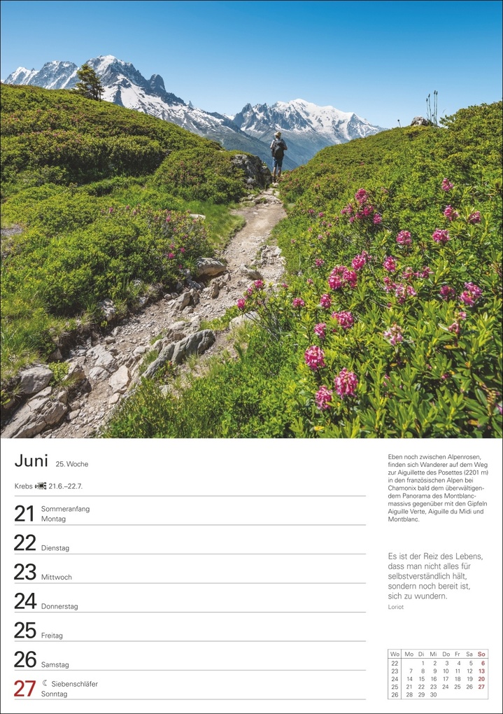 Weitere Ansicht: Berge Wochenplaner 2027 - 53 faszinierende Fotografien | Ulrike Issel