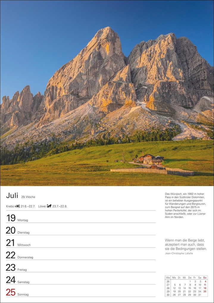 Weitere Ansicht: Berge Wochenplaner 2027 - 53 faszinierende Fotografien | Ulrike Issel