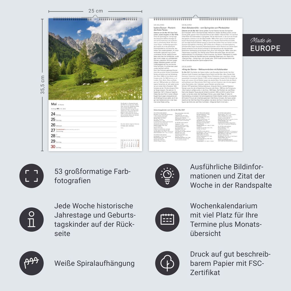 Weitere Ansicht: Berge Wochenplaner 2027 - 53 faszinierende Fotografien | Ulrike Issel