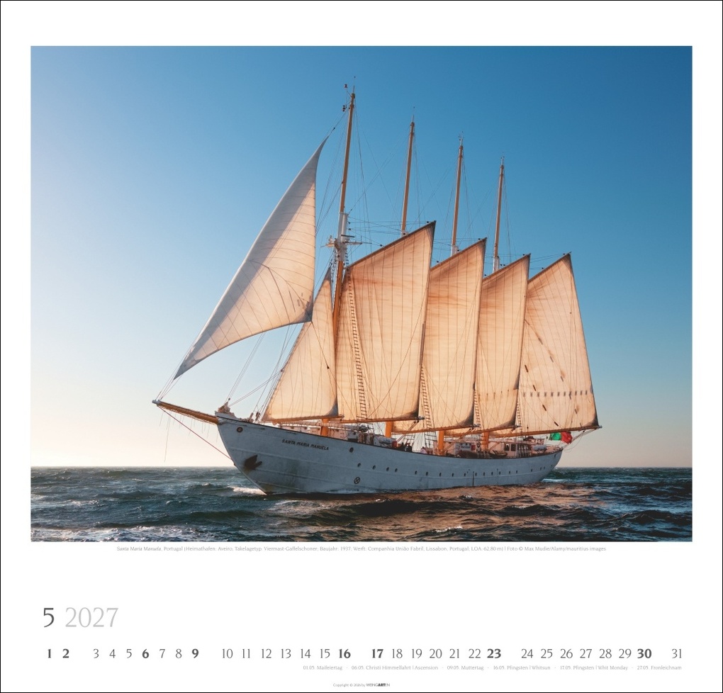 Weitere Ansicht: Tall Ships Kalender 2027