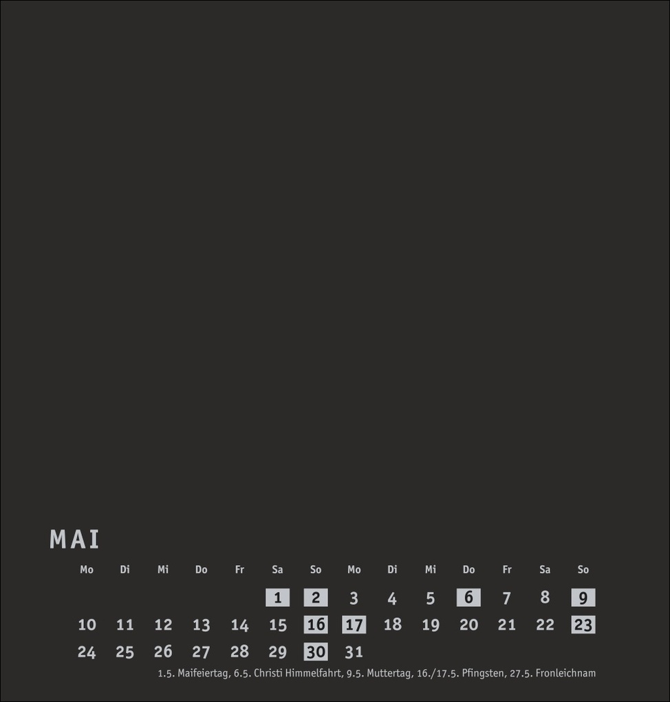 Weitere Ansicht: Premium-Bastelkalender schwarz mittel 2027