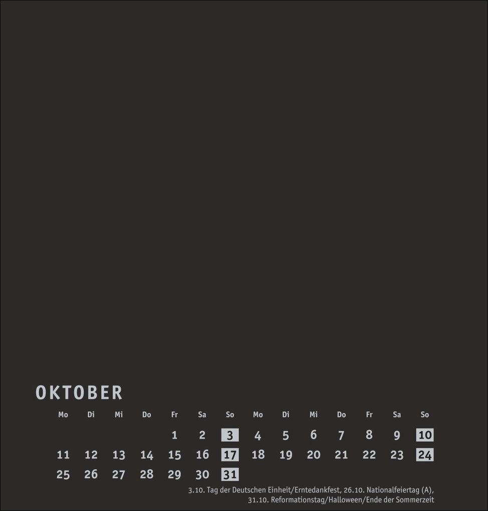 Weitere Ansicht: Premium-Bastelkalender schwarz mittel 2027