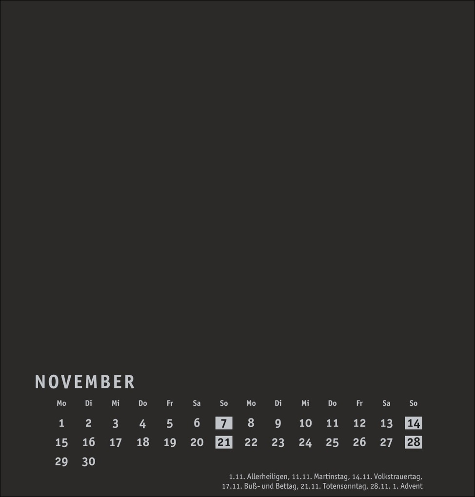 Weitere Ansicht: Premium-Bastelkalender schwarz mittel 2027