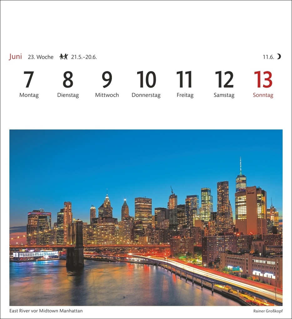 Weitere Ansicht: New York Sehnsuchtskalender 2027 - Wochenkalender mit 53 Postkarten