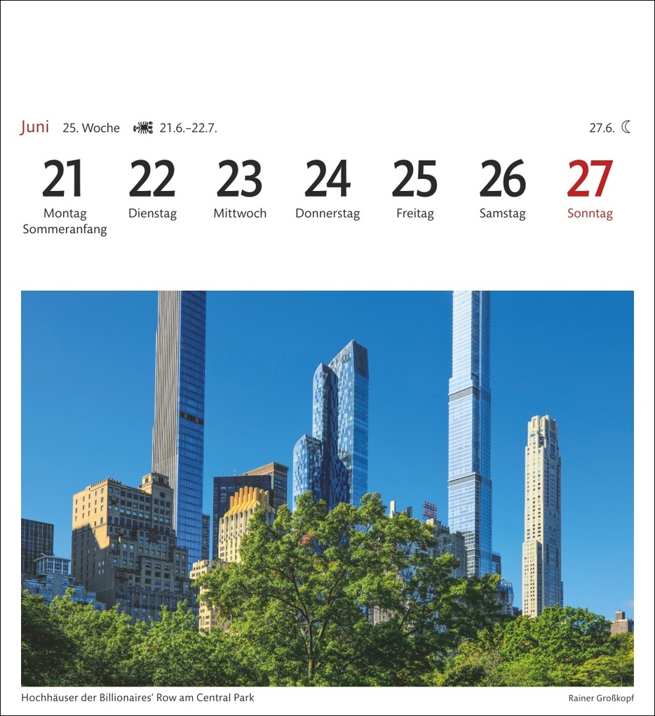 Weitere Ansicht: New York Sehnsuchtskalender 2027 - Wochenkalender mit 53 Postkarten