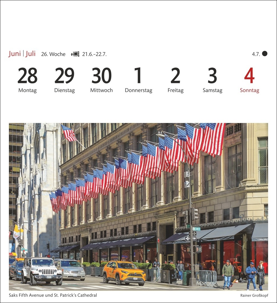 Weitere Ansicht: New York Sehnsuchtskalender 2027 - Wochenkalender mit 53 Postkarten