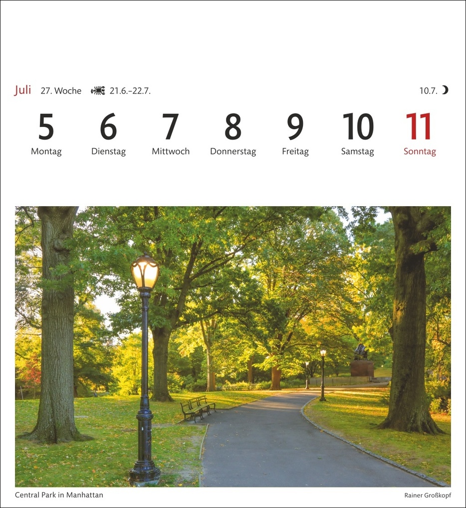 Weitere Ansicht: New York Sehnsuchtskalender 2027 - Wochenkalender mit 53 Postkarten