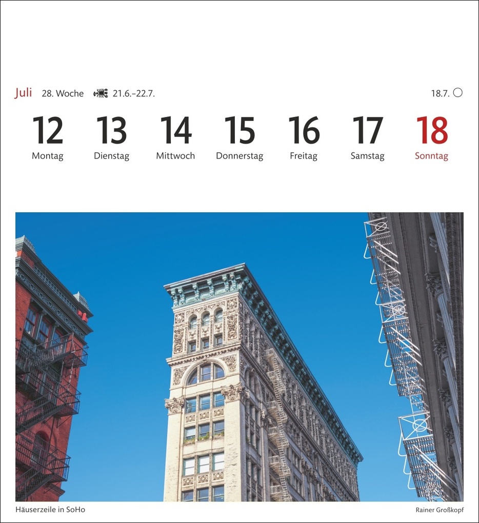 Weitere Ansicht: New York Sehnsuchtskalender 2027 - Wochenkalender mit 53 Postkarten