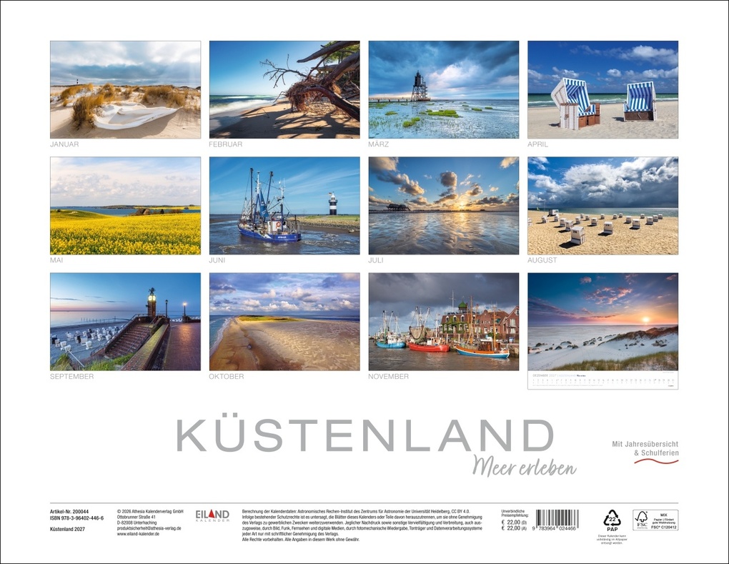 Weitere Ansicht: Küstenland Kalender 2027 - Meer erleben