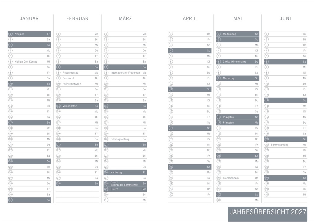 Weitere Ansicht: times&more Kalenderbuch schwarz 2027