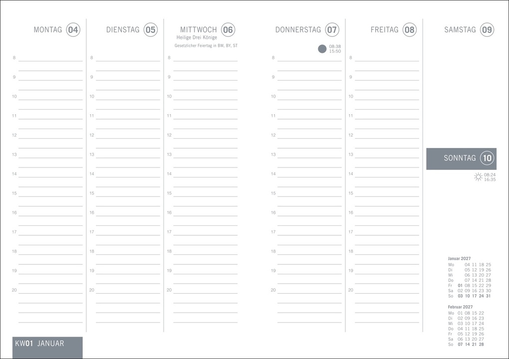 Weitere Ansicht: times&more Kalenderbuch schwarz 2027