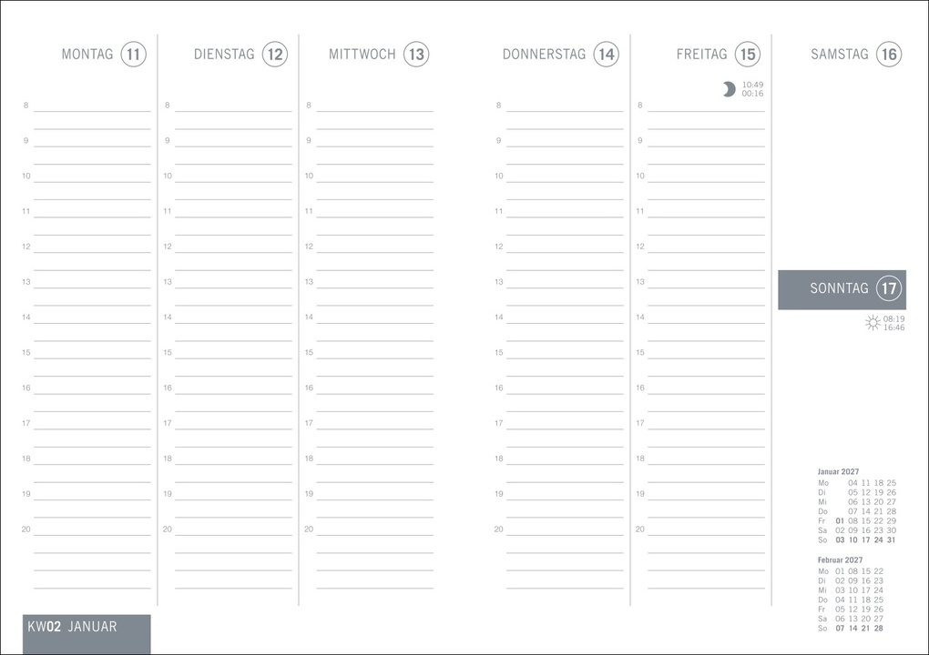 Weitere Ansicht: times&more Kalenderbuch schwarz 2027