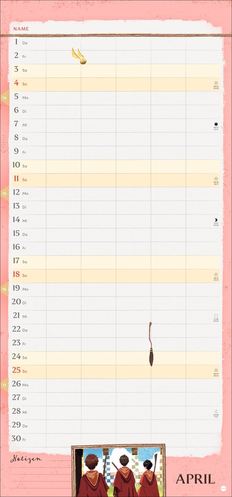 Weitere Ansicht: Harry Potter Familienplaner 2027