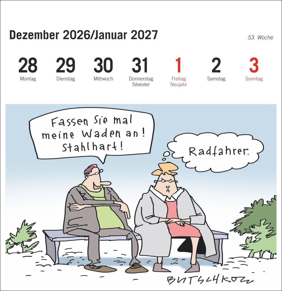 Weitere Ansicht: Peter Butschkow: Fahrrad unser Premium-Postkartenkalender 2027 | Peter Butschkow