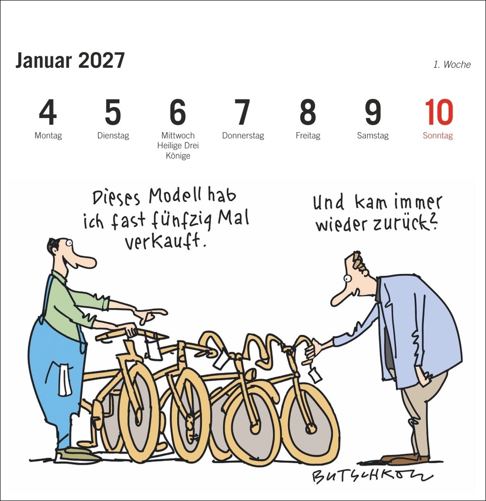 Weitere Ansicht: Peter Butschkow: Fahrrad unser Premium-Postkartenkalender 2027 | Peter Butschkow