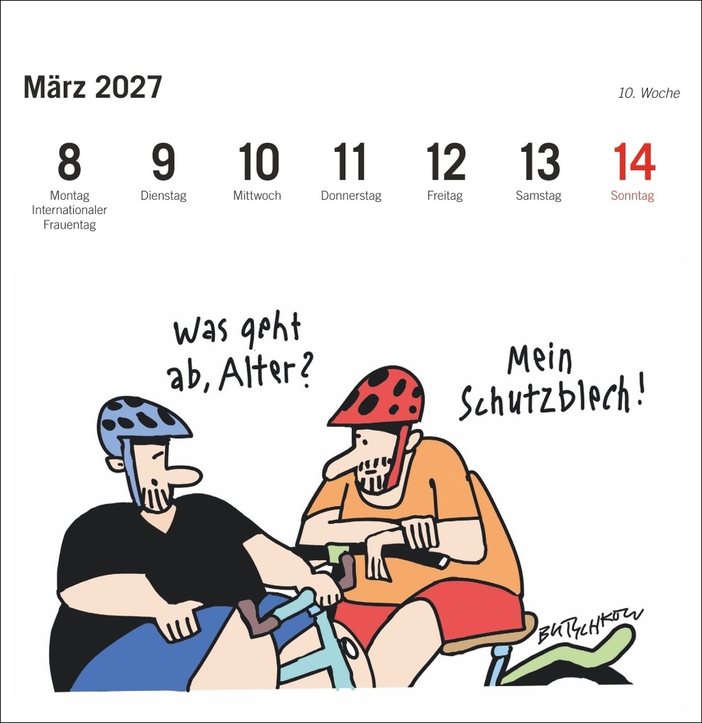 Weitere Ansicht: Peter Butschkow: Fahrrad unser Premium-Postkartenkalender 2027 | Peter Butschkow