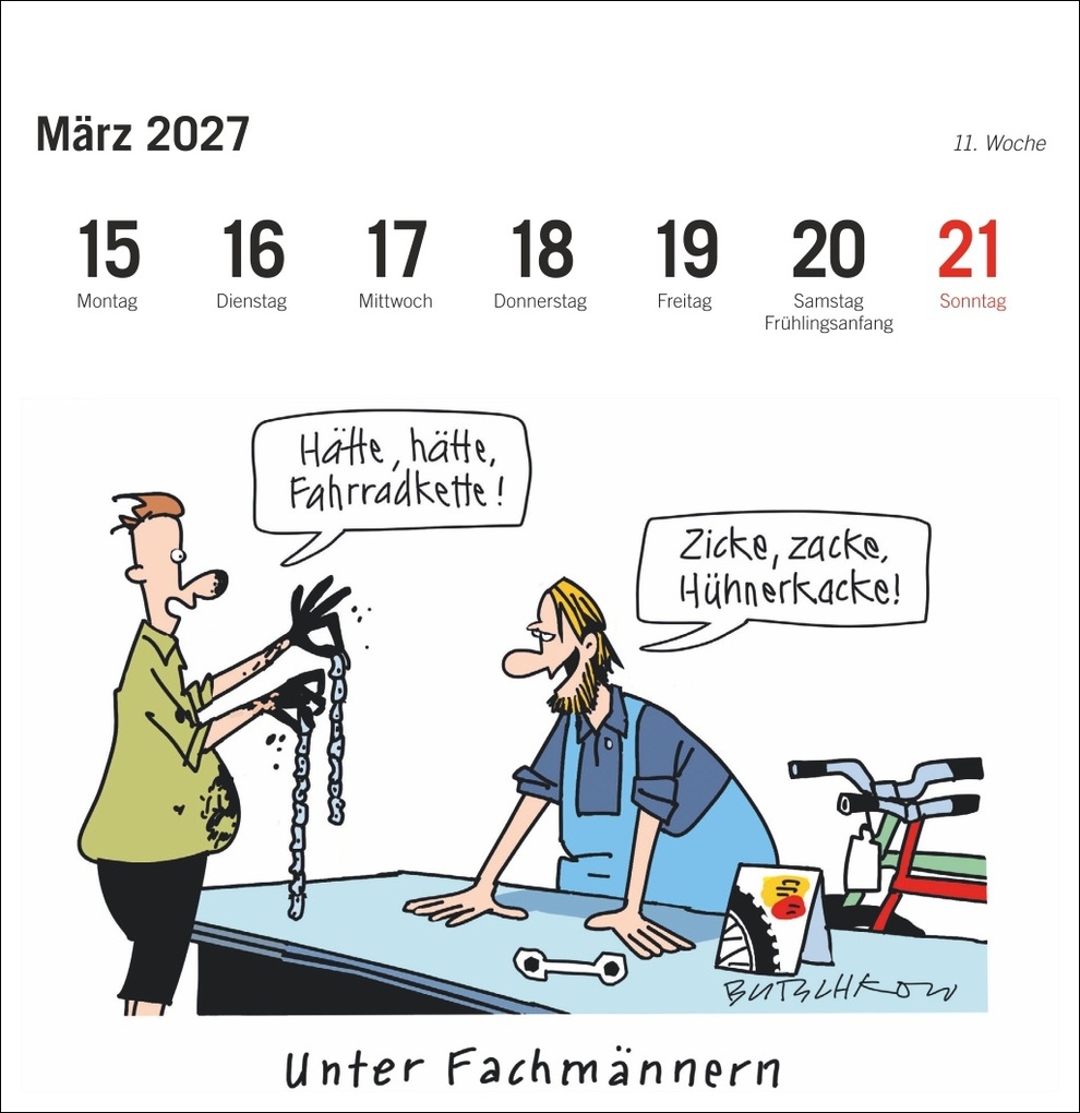 Weitere Ansicht: Peter Butschkow: Fahrrad unser Premium-Postkartenkalender 2027 | Peter Butschkow
