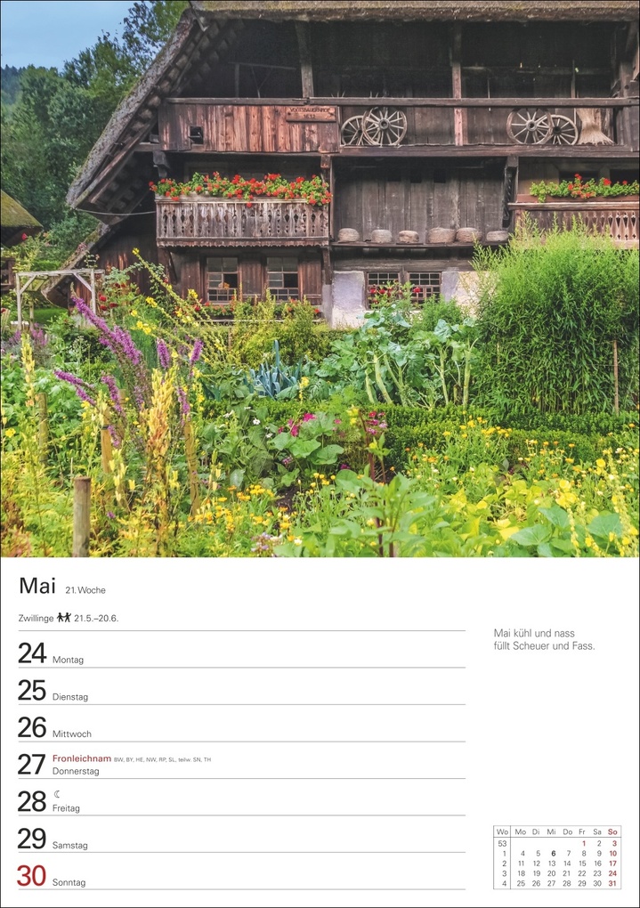 Weitere Ansicht: Auf dem Lande Wochenplaner 2027 - 53 stimmungsvolle Fotografien