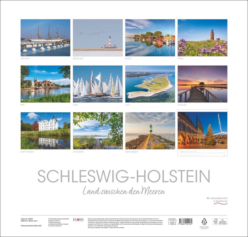 Weitere Ansicht: Schleswig-Holstein Edition Kalender 2027 - Land zwischen den Meeren