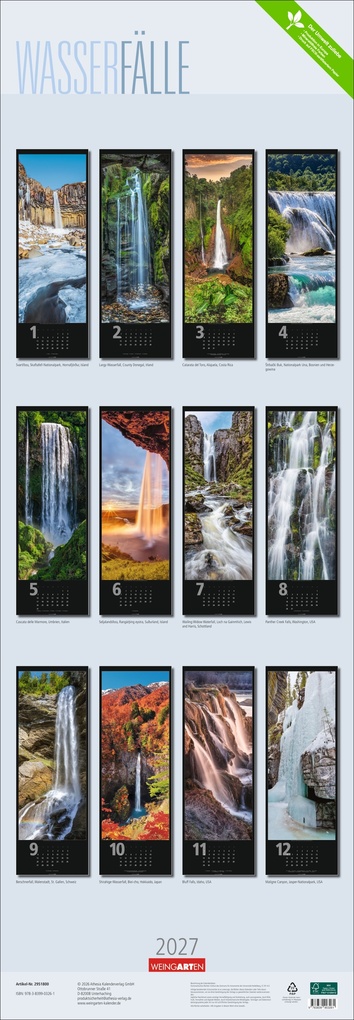 Weitere Ansicht: Wasserfälle Kalender 2027