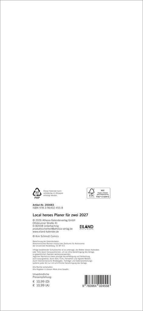Weitere Ansicht: Local heroes Planer für zwei 2027 | Kim Schmidt