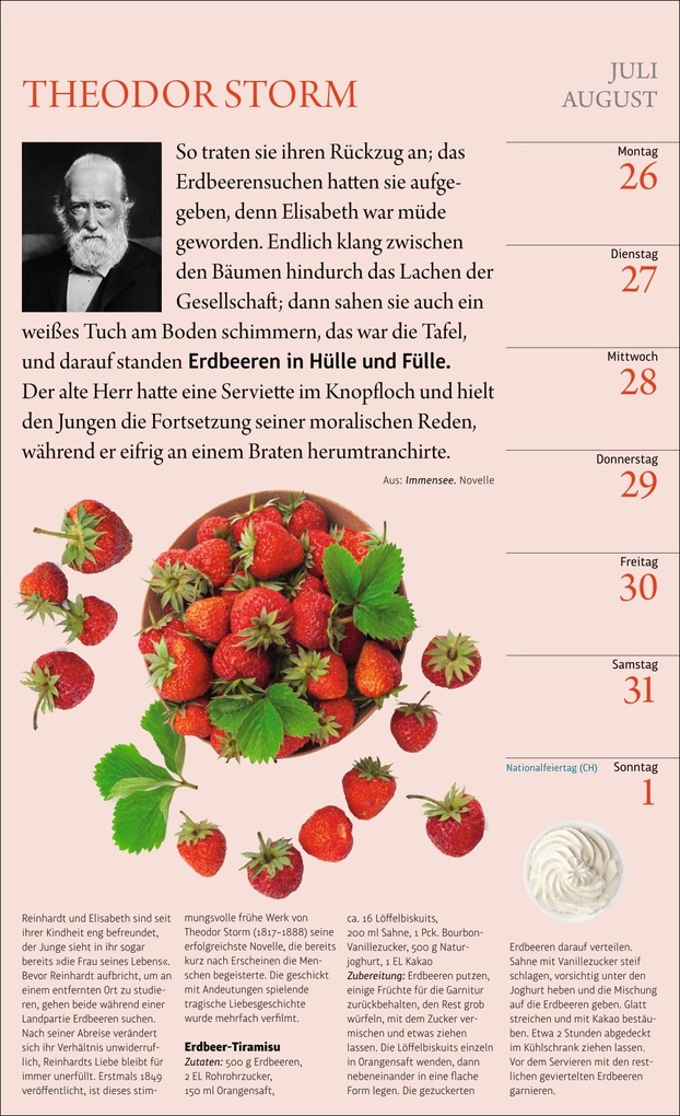 Weitere Ansicht: Sybil Gräfin Schönfeldts Literarischer Küchenkalender Wochenkalender 2027