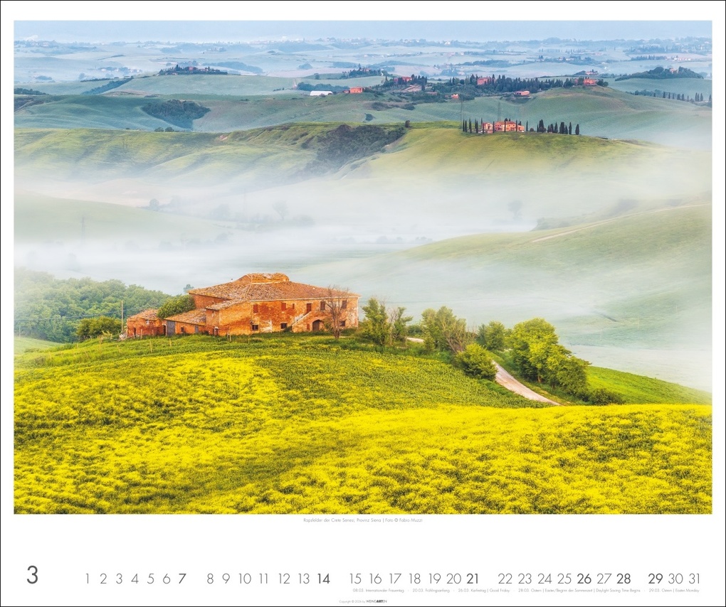 Weitere Ansicht: Toskana Kalender 2027 - Zypressen und das Licht des Südens
