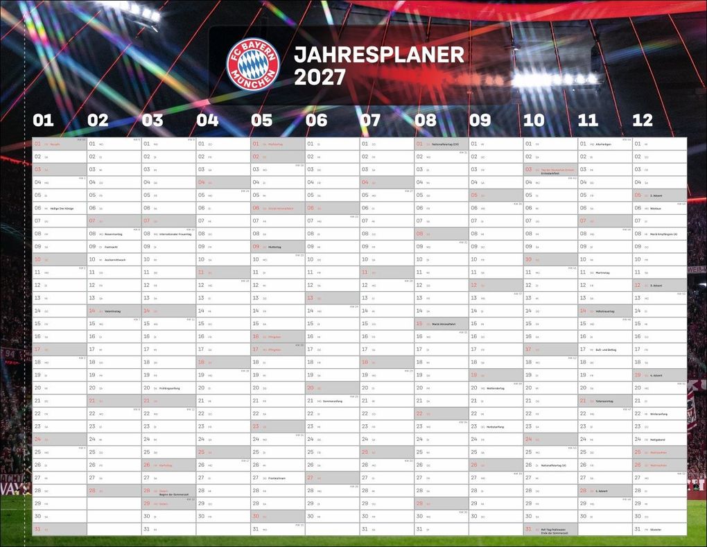 Weitere Ansicht: FC Bayern München Posterkalender 2027