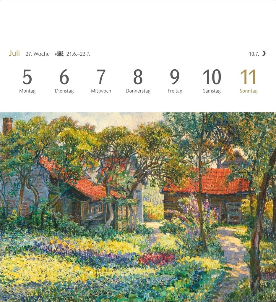 Weitere Ansicht: Malerische Gärten Postkartenkalender 2027 - Kalender mit 53 Kunstpostkarten