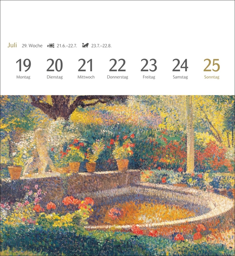 Weitere Ansicht: Malerische Gärten Postkartenkalender 2027 - Kalender mit 53 Kunstpostkarten