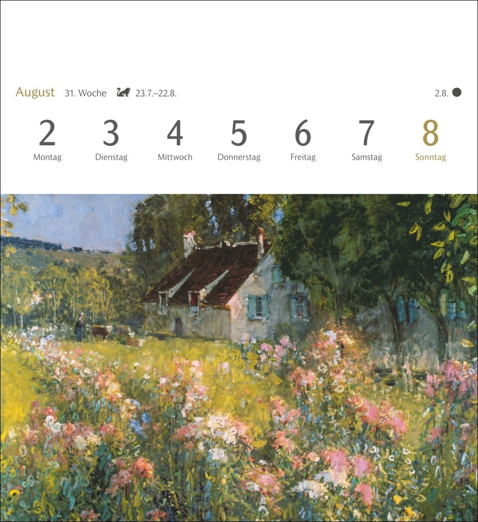 Weitere Ansicht: Malerische Gärten Postkartenkalender 2027 - Kalender mit 53 Kunstpostkarten