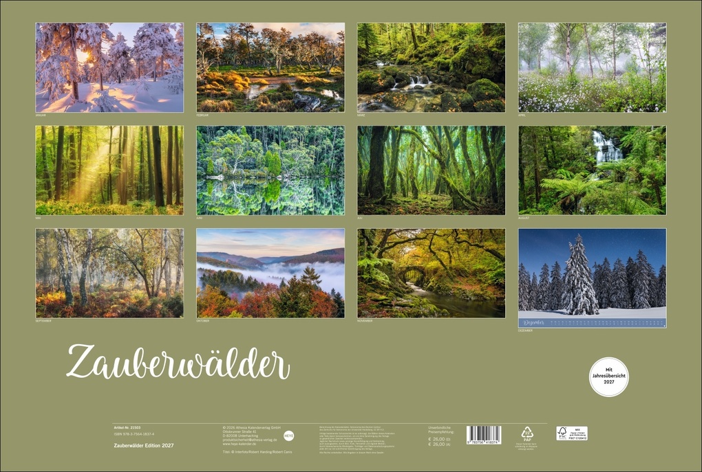 Weitere Ansicht: Zauberwälder Edition Kalender 2027