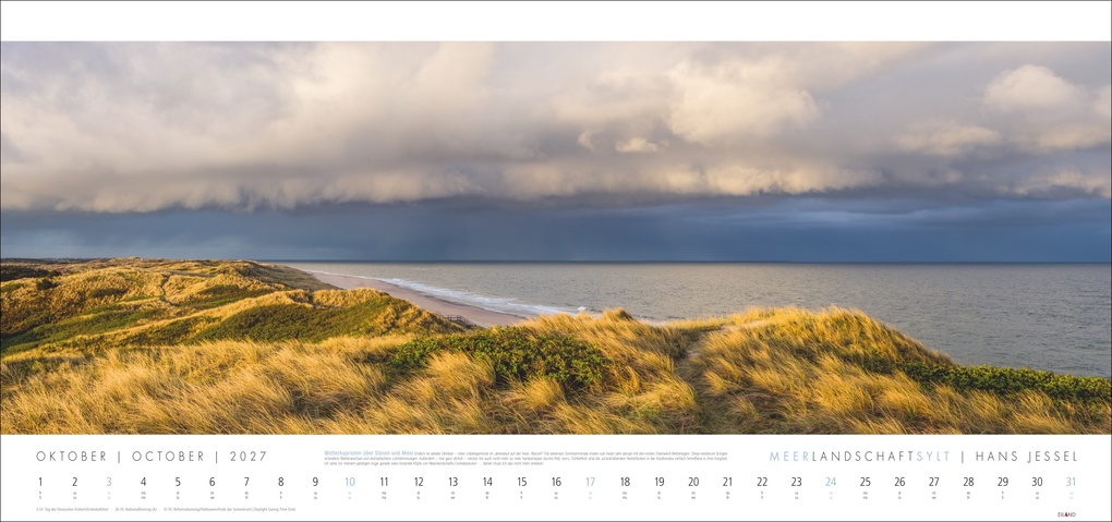 Weitere Ansicht: Meerlandschaft SYLT Kalender 2027 - Hans Jessel