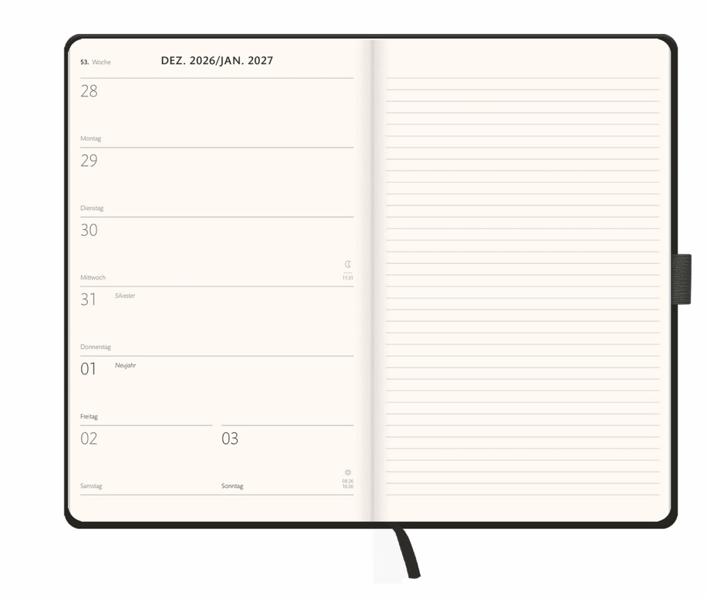 Weitere Ansicht: Kombitimer schwarz mittel 2027