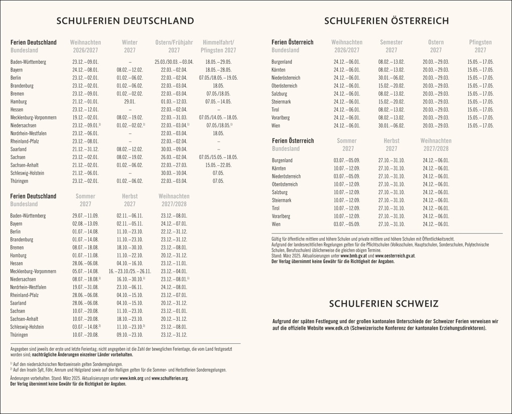 Weitere Ansicht: Kombitimer schwarz mittel 2027